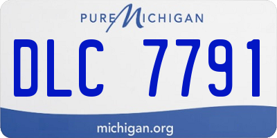 MI license plate DLC7791