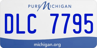 MI license plate DLC7795