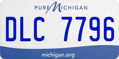 MI license plate DLC7796