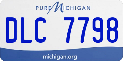 MI license plate DLC7798