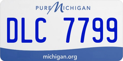MI license plate DLC7799