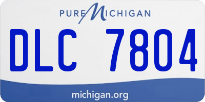 MI license plate DLC7804