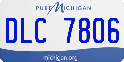 MI license plate DLC7806