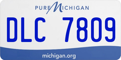 MI license plate DLC7809