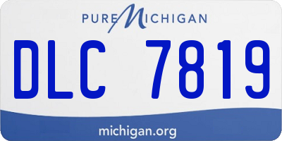 MI license plate DLC7819