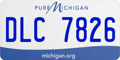 MI license plate DLC7826