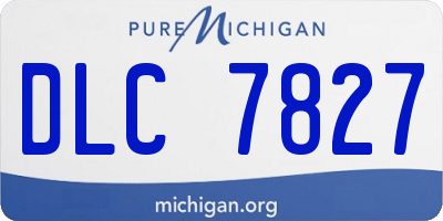 MI license plate DLC7827