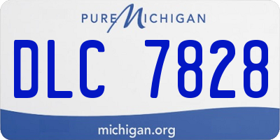 MI license plate DLC7828