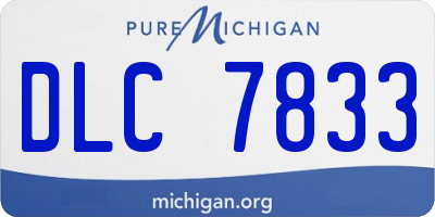MI license plate DLC7833