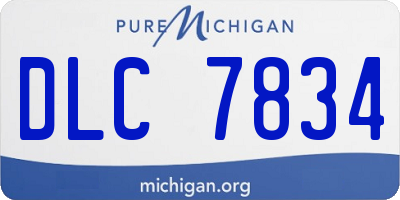 MI license plate DLC7834