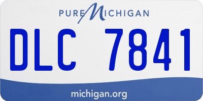 MI license plate DLC7841