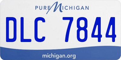 MI license plate DLC7844