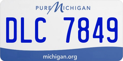 MI license plate DLC7849