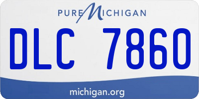 MI license plate DLC7860