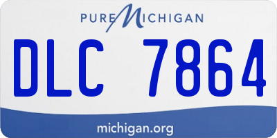 MI license plate DLC7864
