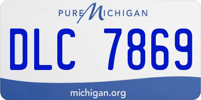 MI license plate DLC7869