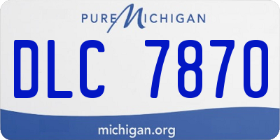 MI license plate DLC7870