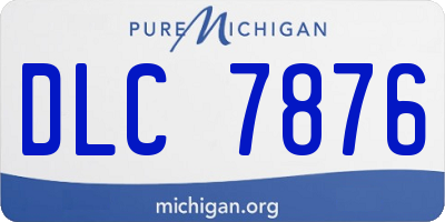 MI license plate DLC7876