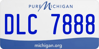 MI license plate DLC7888