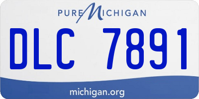 MI license plate DLC7891