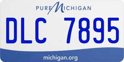 MI license plate DLC7895