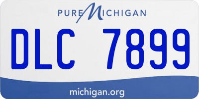 MI license plate DLC7899