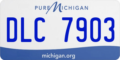 MI license plate DLC7903