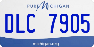 MI license plate DLC7905