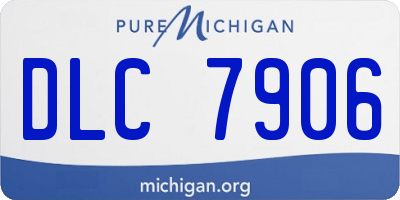 MI license plate DLC7906