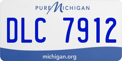 MI license plate DLC7912