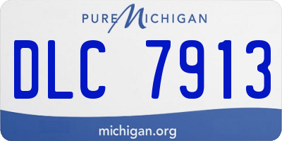 MI license plate DLC7913