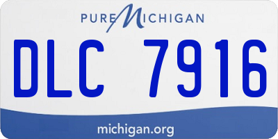MI license plate DLC7916
