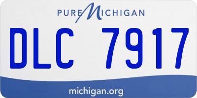 MI license plate DLC7917