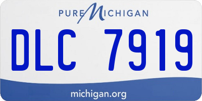 MI license plate DLC7919