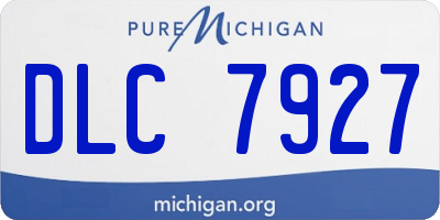 MI license plate DLC7927