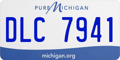 MI license plate DLC7941