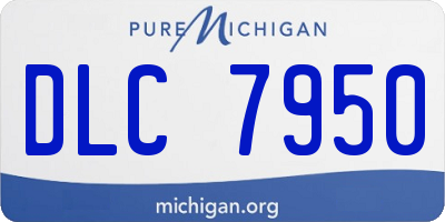 MI license plate DLC7950