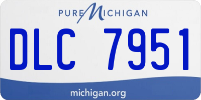 MI license plate DLC7951