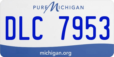 MI license plate DLC7953