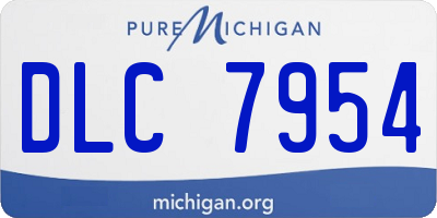 MI license plate DLC7954