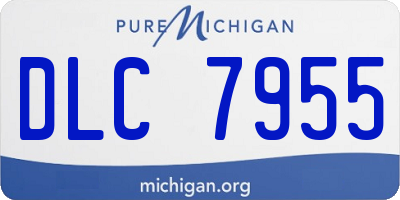 MI license plate DLC7955