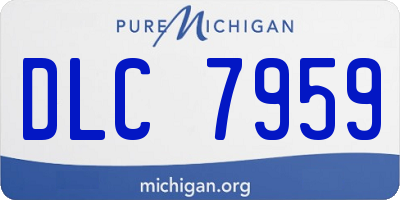 MI license plate DLC7959