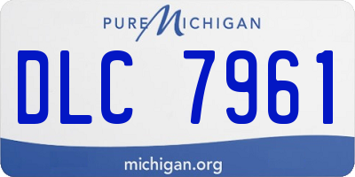 MI license plate DLC7961