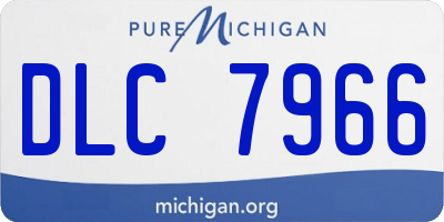 MI license plate DLC7966