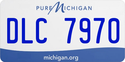 MI license plate DLC7970