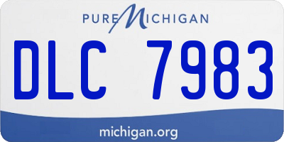 MI license plate DLC7983