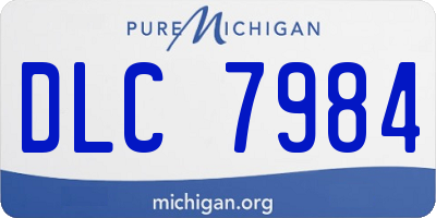 MI license plate DLC7984