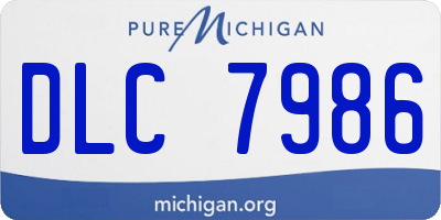 MI license plate DLC7986