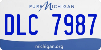 MI license plate DLC7987