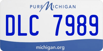 MI license plate DLC7989